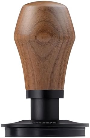 Normcore 53.3mm Espresso Coffee Tamper V4, Spring Loaded Tamper With Titanium PVD Coating Flat Base for Breville Sage 54mm Portafilters, Genuine American Walnut Handle