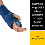 FUTURO Night Wrist Support, Left or Right, Adjustable, Helps Provide Nighttime Relief of Carpel Tunnel Symptoms, Made of Breathable Material, Easy-to-Use Sleeve Design, One Size Fits Most (48462ENR)