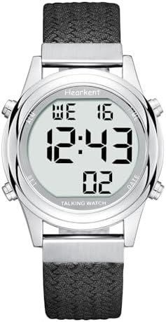 Digital Talking Watch for Ladies with American Accent Voice LCD Big Numbers Watch for Visually impaired, Elderly or Blind People