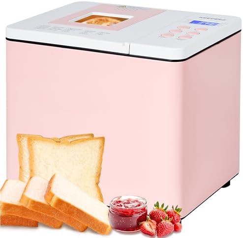 19-in-1 Stainless Steel Bread Maker Machine With Smart Dual-Heaters, Quiet Bread Machine With 15H Timer&1H Keep Warm, Auto Breadmaker With Gluten Free, Sourdough, Dough,Nonstick Pan & 3 Crust Color