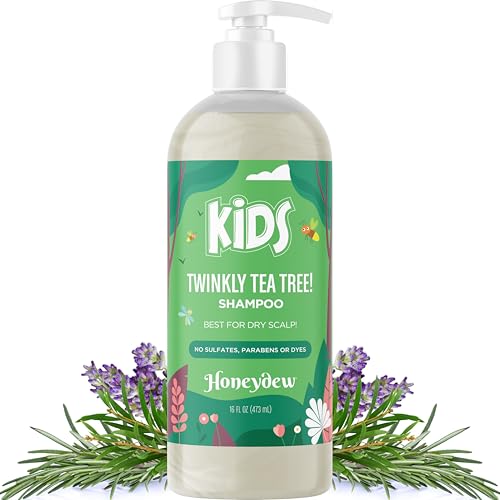 Cleansing Kids Shampoo for Dry Scalp - Dry Flaky Scalp Care Shampoo for Kids and Hair Build Up Remover with Tea Tree Oil and Rosemary Essential Oils for Hair Care - Kids Scalp Cleanser for Build Up