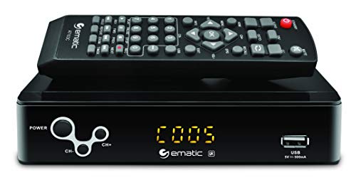 Digital Converter, Ematic Digital TV Converter Box with Recording, Playback, & Parental Controls, AT103B (Non-Retail Packaging)