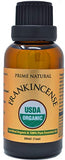 Prime Natural Organic Frankincense Essential Oil 30ml / 1oz Pure, Undiluted Aromatherapy Scent for Relaxation, Skin Care, and Calming Meditation
