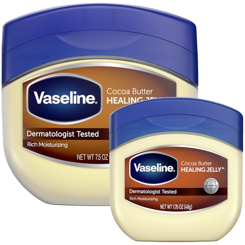 Vaseline Cocoa Butter Healing Jelly, 2-Size Variety Bundle – #1 Dermatologist-Recommended Skin Protectant, Healing Ointment for Sensitive and Dry Skin