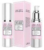 Kiss Red E Anti Aging Eye Cream for Women Men. Vegan Eye Cream for Dark Circles Puffiness Wrinkles 1 OZ 50 Days Supply