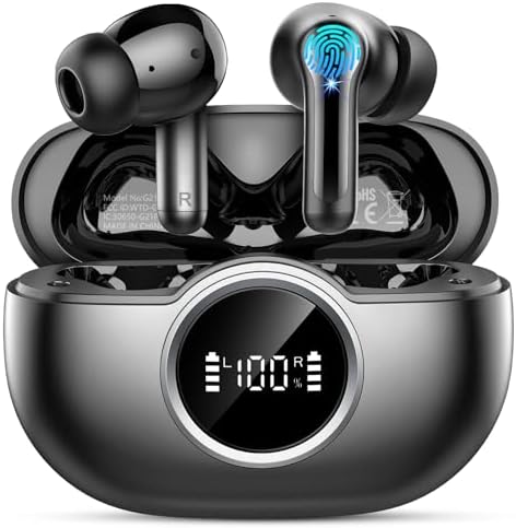 Wireless Earbuds Bluetooth 5.4 Headphones, 2025 Deep Bass Hi-Fi Stereo Ear Buds, 4 ENC Noise Cancelling Mic, 36Hrs USB-C in-Ear Earphone, IP7 Waterproof Sport Workout for Laptop Pad Android iOS Phone