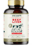 One Earth Health Beef Liver Capsules. 100% Grass Fed New Zealand Beef Liver. Pasture Raised. GMO and Filler Free. 200 Capsules (3,000mg Serving)