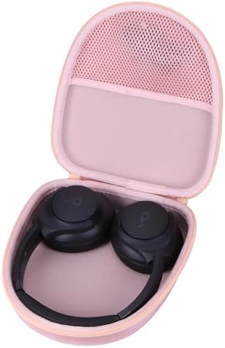 Hard Carry Case Compatible with Anker Soundcore Life Q20 Q30 Q35 Q40 Q45 Q20+ Q20i Hybrid Active Noise Cancelling Headphones (Pink Case)