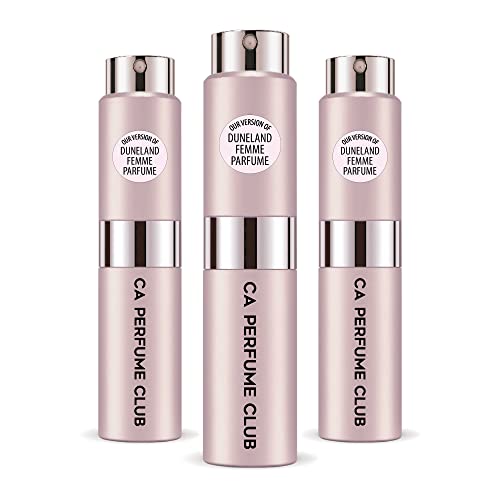 CA Perfume Impression of Christian D. Duneland Femme Parfume For Women Replica Version Fragrance Dupes Concentrated Long Lasting Eau de Parfum Spray Refillable Atomizer Bottle 0.27 Fl Oz-X3