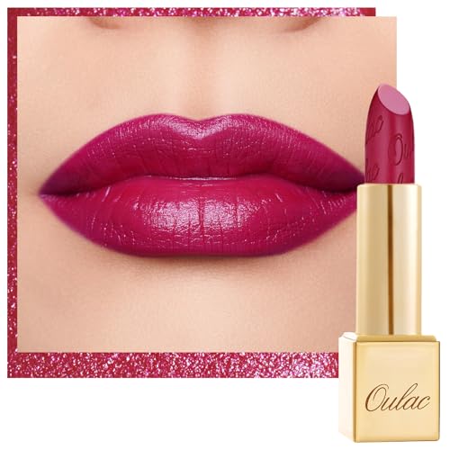 Oulac Matte Lipstick with Metallic Shine, Comfortable Creamy Texture, Smooth No Grainy Feeling, Vegan & Gluten Free, Full-Coverage Lip Colour 4.3 g, GM15 She's A Lover