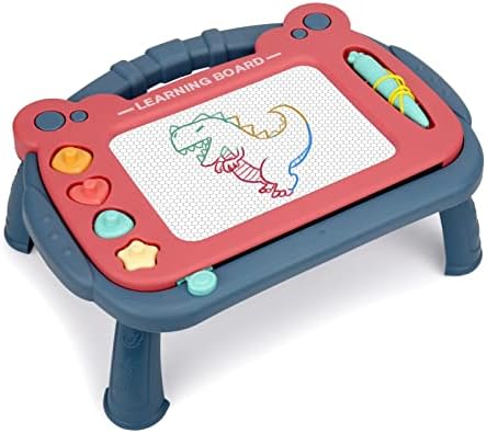 Magnetic Drawing Board for Toddlers 1-3, Color Erasable Doodle Writing Pad, Learning Painting Sketch Pad, Best Birthday Easter Christmas Halloween Kids Toy Gifts for Boys and Girls(Blue)