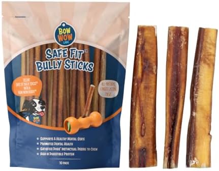 Bow Wow Labs 12" SafeFit 100% Beef Bully Sticks - 10 Pack (Jumbo)