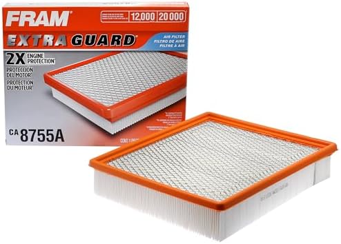 FRAM Extra Guard CA8755A Replacement Engine Air Filter for Select Cadillac, Chevrolet, and GMC Models, Provides Up to 12 Months or 12,000 Miles Filter Protection