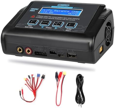 Lipo Battery Charger, 1S-6S RC Car Charger 150W Lipo Charger 10A Balance Charger Fast Charge Discharge Smart Charger for LiPo/Li-ion/LiFe Battery(1-6s) NiMH/NiCd (1-15s) RC Hobby Battery Charger