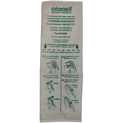 Vacuum Cleaner Bags, Multi-Ply, 12inW, PK25