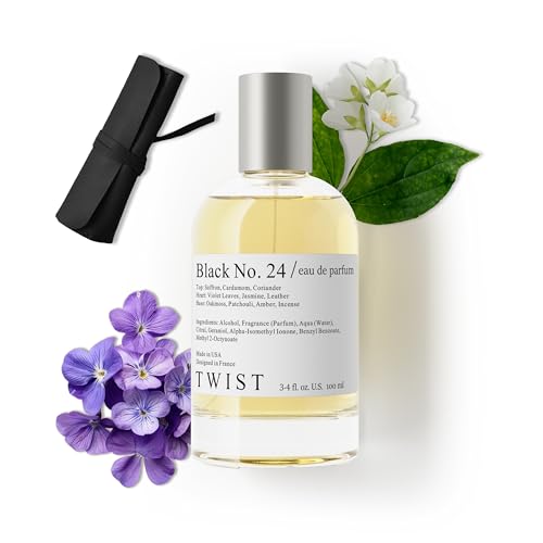 Twist - Black No. 24 - Eau De Parfum Inspired by Tom Ford's Ombre Leather, Long-Lasting Perfume for Women & Men, Paraben Free, Vegan, Clean Ingredients, Unisex Fragrance - Spray 100 ml | 3.4 fl. oz.