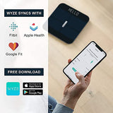 WYZE Smart Scale X for Body Weight, Digital Bathroom Scale for BMI, Body Fat, Water and Muscle, Heart Rate Monitor, Body Composition Analyzer for People, Baby, Pet, 400 lb, Blue