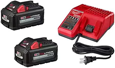 Milwaukee M18 18-Volt Lithium-Ion High Output Starter Kit with Two 6.0 Ah Battery and Charger (48-59-1862S)
