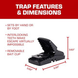 TOMCAT Rat Snap Trap, 1 Rat Size Trap - Reusable - Effectively Kill Rats - Ideal for Home and Farm Use