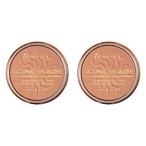 Rimmel London Natural - 020 Sunshine - Bronzer, Matte Finish, 0.49 oz, 2 Count (Pack of 1)