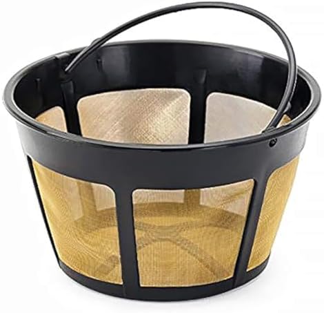NRP 12-14cup Basket Permanent Coffee Filter Replacement for Filter Coffeemaker, Screen Bottom with Large Brew Section | Compatible for Kitchenaid & Many Coffeemakers