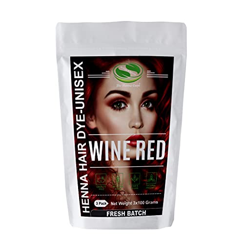 Wine Red Henna Hair & Beard Dye/Color - 3 Pack - The Henna Guys