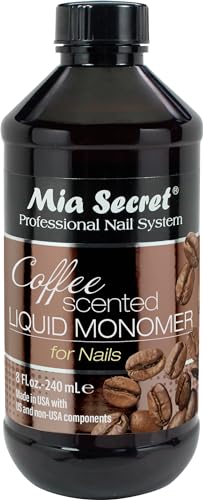 Mia Secret COFFEE SCENTED Liquid Monomer - Alternate Acrylic Nail Liquid for Acrylic Powder - EMA monomer - Scented Nail Monomer liquid - ema monomer acrylic nail liquid (8 oz.)