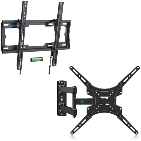 Pipishell UL Listed Tilt TV Wall Mount for Most 23-55 Inch TVs with Full Motion TV Wall Mount for Most 26-55 Inch LED TVs