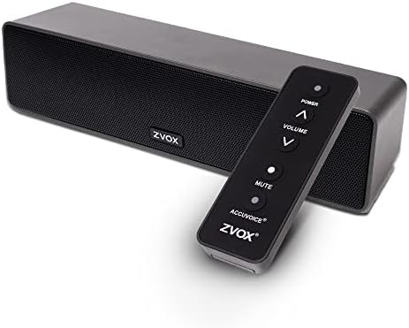 ZVOX AccuVoice AV100 Compact TV Soundbar Speaker with 6 Levels of Voice Boost, Black