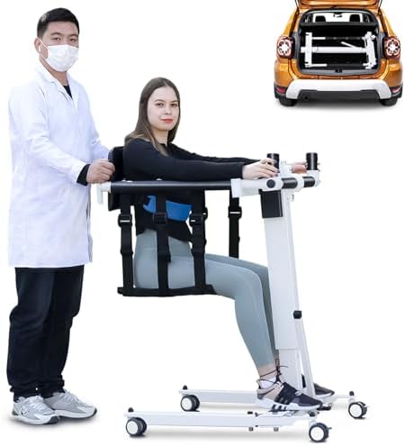 Upgrade-Electric Transfer Lift,Patient Lift Transfer Chair for Home,Folding Portable Patient Lift for Car,Handicap Lift Shower Chair,Bathroom Wheelchairs Transfer Chairs for Seniors