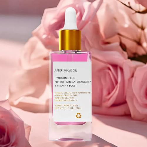 Strawberry Vanilla After Shave Oil, Women for Smooth Skin, Soft Serve After Shave Oil, After Shave Oil Strawberry, Soft Serve After Shave Oil, Prevent Ingrown Hairs & Dryness