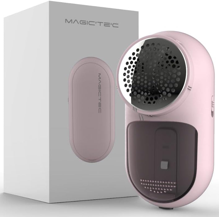 Rechargeable Fabric Shaver, Magictec Lint Remover Sweater Defuzzer Lints Fuzzs Pills Pilling Trimmer for Clothes and Furniture -Battery Operated Pink