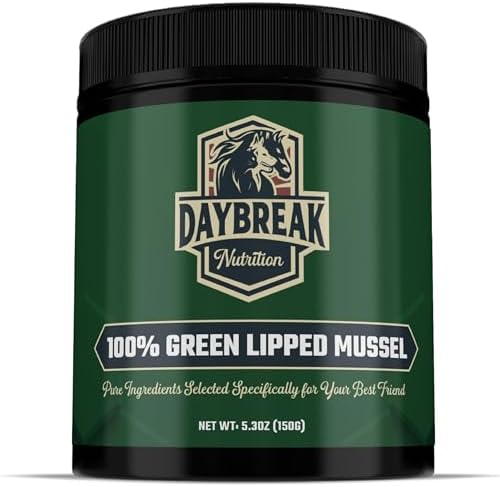 Pure Green Lipped Mussel Powder for Dogs and Cats - 100% New Zealand Green Lipped Mussels - Anti Inflammatory Supplement & Vitamins to Help Your Pet Deal with Arthritis, Joint Pain Relief - 150 Grams