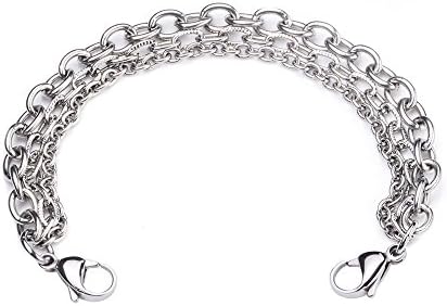 LinnaLove Stainless Steel Interchangeable Chain for Medical Alert id Bracelets for Women and Men