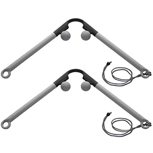 Body Back AccuMassage - Dual Pressure Point Massage Tool & Massage Hammer - 2 in 1 Design - Shiatsu Neck Massager Tool, Golf Ball Percussion Massager for Deep Tissue (2 Pack)