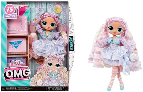 LOL Surprise OMG Pearla Fashion Doll with 15 Surprises Including Mermaid Themed Fashions and Accessories – Great Gift for Kids Ages 4+