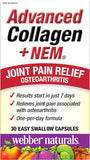 Webber Naturals Advanced Collagen with Natural Eggshell Membrane (NEM), 30 Capsules, Helps Relieve Joint Pain and Increase Flexibility