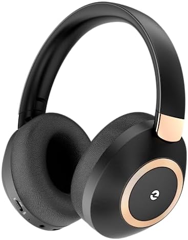 Active Noise Cancelling Headphones, 100H Playtime Headphones Wireless Bluetooth, Bluetooth Headphones with Microphone, Over Ear Wireless Headphones with Deep Bass,Fast Charging for Travel,Office,Home