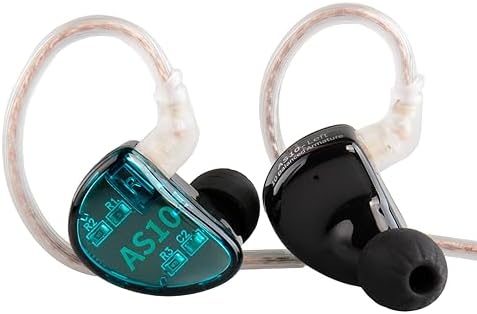 KZ AS10 in Ear Monitor Earbuds Headphone, Pure 5 Balanced Armature 5BA KZ Earbuds Earphone, Musician in Ear Monitor Headphone High Fidelity HiFi Headset (No Microphone, Green)…