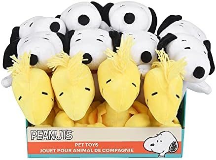 Plush Toy Set, 12 pcs - Snoopy & Woodstock Figure Dog Toys, Medium, Officially Licensed, Soft, Safe, Squeaky, Indoor, 9'', for Small Businesses & Pet Boutiques