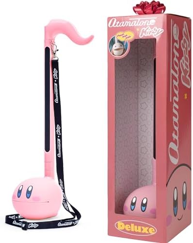 Otamatone Deluxe Japanese Musical Instrument Portable Music Synthesizer from Japan by Maywa Denki Studio Award Winning, Educational Fun Gift for Children, Teens & Adults - Kirby (English Manual)