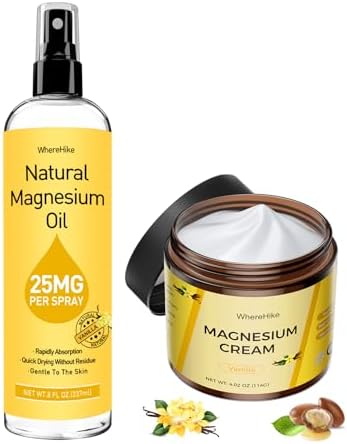 Topical Magnesium Lotion&Spray for Leg Cramps and Sleep,Nighttime Magnesium Cream for Pain,Muscle Relaxation,Calm,Deep Hydration for Body & Skin Care - Natural and Safe for Kids