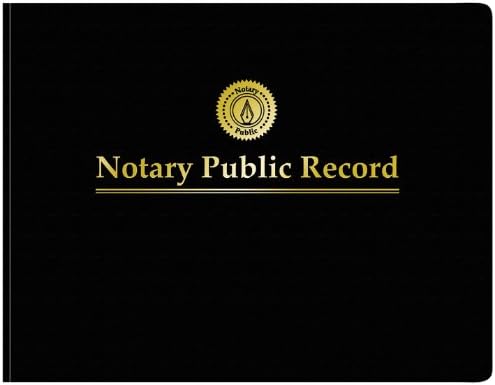 Adams Notary Public Record Journal, 11 x 8.5 Inches, 6 Entries Per Page, 63 Pages Per Book, Black (AFR90)