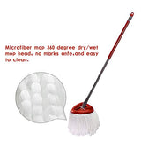 6 Pack Mop Replacement Heads for Spin Mop, Microfiber Spin Mop Refills, Easy Cleaning Mop Head Replacement