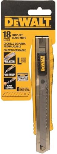 DEWALT Utility Knife, Heavy Duty Cutter with Snap-Off Blade, 18mm (DWHT10038)