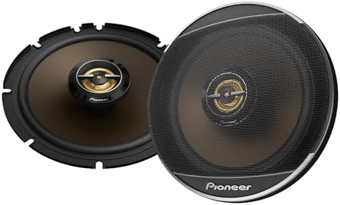 Pioneer A-Series MAX TS-A653FH, 2-Way Coaxial Car Audio Speakers, Full Range, Clear Sound Quality, Easy Installation and Enhanced Bass Response, Full Gold Colored 6.5” Round Speakers