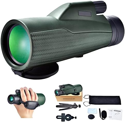10X50 Monocular Telescope with Phone Adapter & Tripod High Power Monoculars for Adults Low Night Vision HD Monocular Scope for Bird Watching Hunting Hiking Concert Travelling