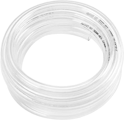 Eastrans 5ft x 1-1/4" ID Clear Vinyl Tubing, Flexible Hybrid PVC Tubing Hose, Lightweight Plastic Tube UV Chemical Resistant Vinyl Hose, BPA Free and Non Toxic