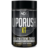 LIPORUSH NDS Nutrition XT - Super Concentrated Thermogenic with L-Carnitine & Teacrine for Shredding Fat - Supports Maximum Energy, Focus, Calorie Burning, Diuretic, Appetite Control (60 Capsules)