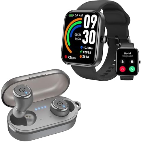 TOZO T10 Bluetooth 5.3 Wireless Earbuds with Wireless Charging Case IPX8 Waterproof Stereo Headphones